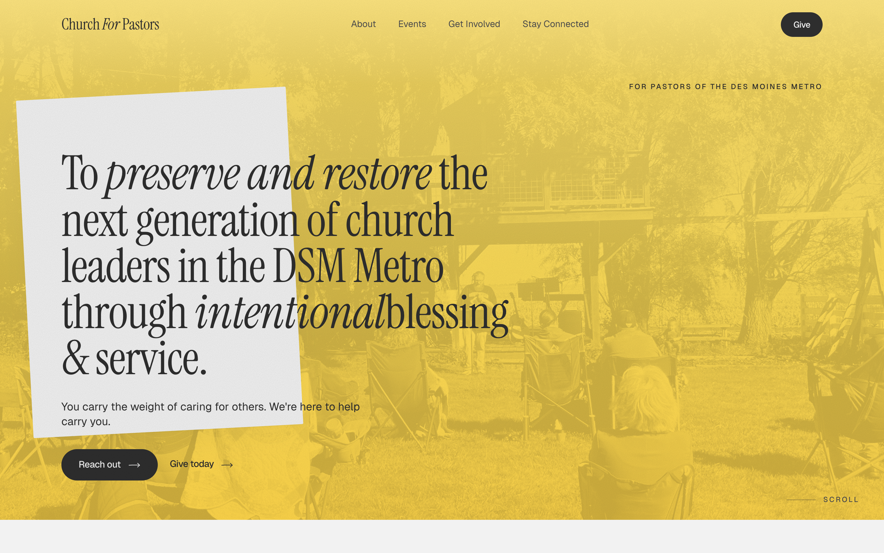 Church for Pastors — live site built by Seven Day Studio
